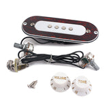 Maxbell 1 Set Prewired Guitar Sound Hole Pickup with Tone&Volume Pot Jack for 4 String Cigar Box Guitar