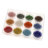 Maxbell 4200Pcs Wholesale 12 Colors Crystal Glass Loose Spacer Beads DIY Crafts 2mm