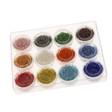 Maxbell 4200Pcs Wholesale 12 Colors Crystal Glass Loose Spacer Beads DIY Crafts 2mm