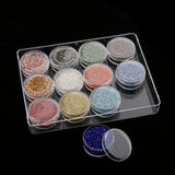 Maxbell 4200Pcs Wholesale 12 Colors Crystal Glass Loose Spacer Beads DIY Crafts 2mm