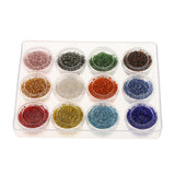 Maxbell 4200Pcs Wholesale 12 Colors Crystal Glass Loose Spacer Beads DIY Crafts 2mm