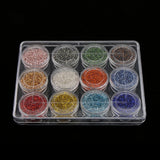 Maxbell 4200Pcs Wholesale 12 Colors Crystal Glass Loose Spacer Beads DIY Crafts 2mm