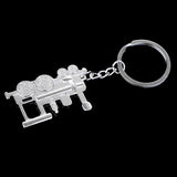 Maxbell Steam Train Locomotive Metal Keychains Keyring Key Chains for Men Women Bag