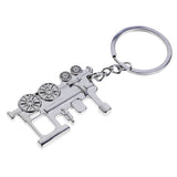 Maxbell Steam Train Locomotive Metal Keychains Keyring Key Chains for Men Women Bag