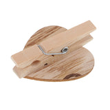 Maxbell 20Piecesvintage wooden mini pegs craft wood colour photo hanging spring clips