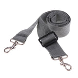 Maxbell Durable DIY Nylon Snare Drum Sling Strap Belt Gray Bass Drum Neck Strap with Hook 70-135cm