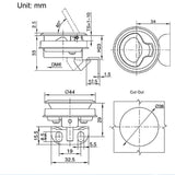 Maxbell Marine Hatch Latch Turning Lift Handle Replace for Boat Yacht RV