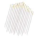 Maxbell 16Pcs/set  Steel Hand Sewing Needles For Embroidery Cross Stitch Gold Eye