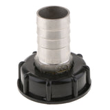 Maxbell 1000L IBC Tank Adapter Coarse Thread 60mm to 32mm Water Tank Connector Fitting Black