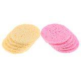 Maxbell 10pcs Facial Wash Pad Makeup Remover Cleaning Sponge Puff Exfoliator Scrub