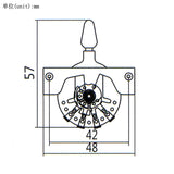 Maxbell High-end 3 Way Pickup Selector Tone Switch with Black Knob for Telecaster TL Electric Guitar Silver