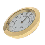 Maxbell Finest Metal Round Acoustic Guitars Hygrometer Humidity Meter Moisture Monitor