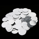 Maxbell 100Pcs 25mm Metal Stickers Design For Non-Magnetic Makeup Pans Suit For Blank Magnetic Makeup Palette with Mixing & Depoting Spatula