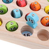 Maxbell 1-15 Numbers Wooden Magnet Digital Fishing Game Creative Cognition Educational Toy Play Fun