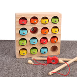 Maxbell 1-15 Numbers Wooden Magnet Digital Fishing Game Creative Cognition Educational Toy Play Fun