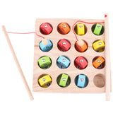 Maxbell 1-15 Numbers Wooden Magnet Digital Fishing Game Creative Cognition Educational Toy Play Fun