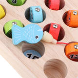 Maxbell 1-15 Numbers Wooden Magnet Digital Fishing Game Creative Cognition Educational Toy Play Fun