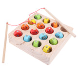 Maxbell 1-15 Numbers Wooden Magnet Digital Fishing Game Creative Cognition Educational Toy Play Fun