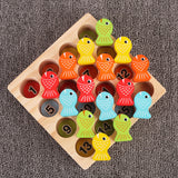 Maxbell 1-15 Numbers Wooden Magnet Digital Fishing Game Creative Cognition Educational Toy Play Fun