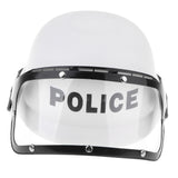 Maxbell Childrens Plastic Police Costume Helmet, Cop Motorcycle Hat & Visor Child Fancy Dress Costume Pretend Role Play Game Toy