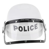 Maxbell Childrens Plastic Police Costume Helmet, Cop Motorcycle Hat & Visor Child Fancy Dress Costume Pretend Role Play Game Toy