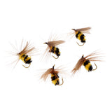 Maxbell 5Pcs Bumble Bee Nymph Trout Flies Fly Fishing Hook Bionic Bee Insect Baits