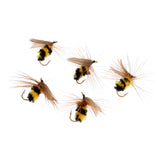Maxbell 5Pcs Bumble Bee Nymph Trout Flies Fly Fishing Hook Bionic Bee Insect Baits