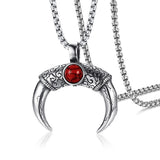 Maxbell Tibetan Stainless Steel Longhorn with Red Blue Turquoise Beads Decorative
