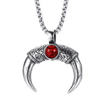 Maxbell Tibetan Stainless Steel Longhorn with Red Blue Turquoise Beads Decorative