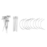 Maxbell 30 PCS Wig Making Pins Set, Wig J & T Pins and C Curved Needles Hair Weave Needles for Wig Making