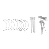 Maxbell 30 PCS Wig Making Pins Set, Wig J & T Pins and C Curved Needles Hair Weave Needles for Wig Making