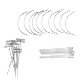 Maxbell 30 PCS Wig Making Pins Set, Wig J & T Pins and C Curved Needles Hair Weave Needles for Wig Making