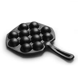 Maxbell Cast Iron Takoyaki Octopus Balls Pan 12 Molds Kitchen BBQ Non-stick Cookware