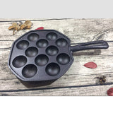 Maxbell Cast Iron Takoyaki Octopus Balls Pan 12 Molds Kitchen BBQ Non-stick Cookware