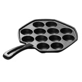 Maxbell Cast Iron Takoyaki Octopus Balls Pan 12 Molds Kitchen BBQ Non-stick Cookware