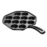 Maxbell Cast Iron Takoyaki Octopus Balls Pan 12 Molds Kitchen BBQ Non-stick Cookware