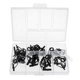 Maxbell 40Pcs/lot Fishing Rod Guides Set Tips Repair Kit DIY Rod Building Eye Rings