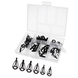 Maxbell 40Pcs/lot Fishing Rod Guides Set Tips Repair Kit DIY Rod Building Eye Rings