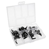Maxbell 40Pcs/lot Fishing Rod Guides Set Tips Repair Kit DIY Rod Building Eye Rings