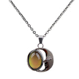 Maxbell Vintage Mood Color Change Moon Lura Pendant Necklace for Women Jewelry