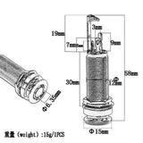 Maxbell Bass Guitar End Pin Output Jack 1/4'' Stereo Jack Socket for Acoustic Electric Guitar