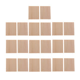 Maxbell 20 Pieces MDF Unfinished Wood Wooden Pieces Blank Plaque for DIY Crafts Model Building 50x40x6mm