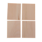 Maxbell 20 Pieces MDF Unfinished Wood Wooden Pieces Blank Plaque for DIY Crafts Model Building 50x40x6mm