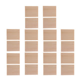 Maxbell 20 Pieces MDF Unfinished Wood Wooden Pieces Blank Plaque for DIY Crafts Model Building 50x40x6mm