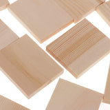 Maxbell 20 Pieces MDF Unfinished Wood Wooden Pieces Blank Plaque for DIY Crafts Model Building 50x40x6mm