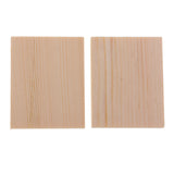 Maxbell 20 Pieces MDF Unfinished Wood Wooden Pieces Blank Plaque for DIY Crafts Model Building 50x40x6mm