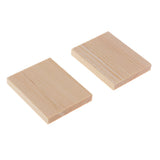 Maxbell 20 Pieces MDF Unfinished Wood Wooden Pieces Blank Plaque for DIY Crafts Model Building 50x40x6mm