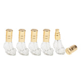 Maxbell 6ml 5PCS Comestics Storage, Perfume Essential Oil Aftershave Bottle Glass, Pump Scent Sprayer Atomizer Storage Portable