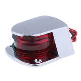 Maxbell 1 Piece Silver Boat Stainless Steel Lights Bow Navigation Light Bi-Color Lens Signal Light