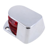 Maxbell 1 Piece Silver Boat Stainless Steel Lights Bow Navigation Light Bi-Color Lens Signal Light